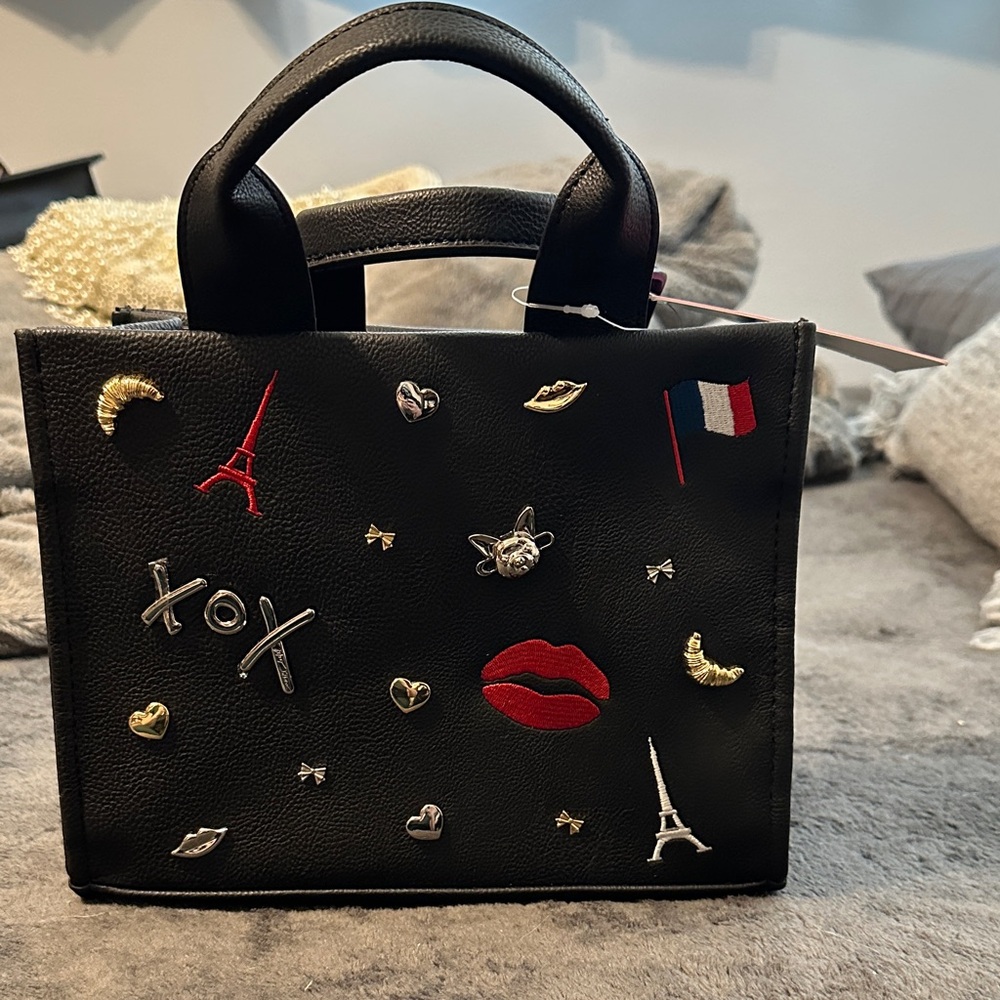 Betsey Johnson Black Mini Bag with Embellishments